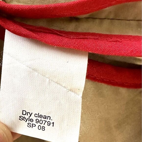 J Crew Jacket Button Front Ruffle Collar Khaki Tan 6 bv - Picture 6 of 6
